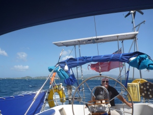Champagne sailing off Grenada's south coast